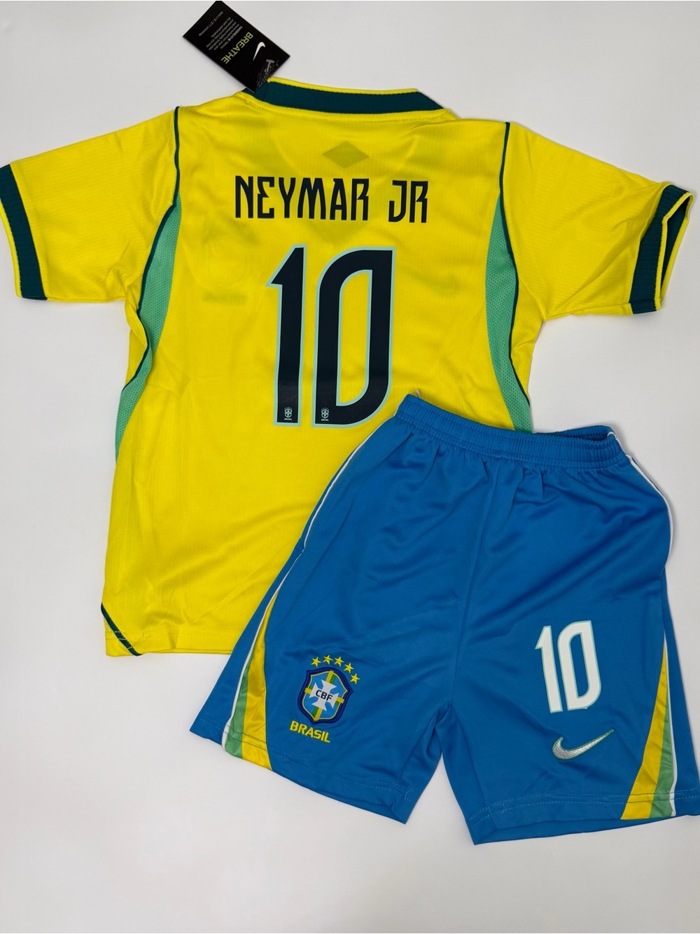 Kid’s Brazil Neymar JR #10 2026 Home Jersey Soccer Kit